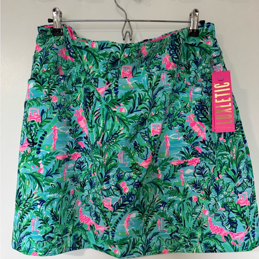 NWT Lilly Pulitzer Blue and Pink Tropical Skort - Picture 2 of 3
